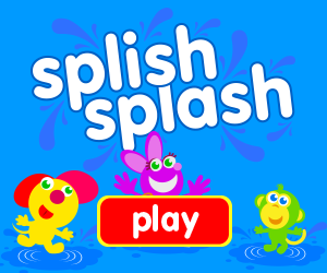 Splish Splash, game for baby, game for toddlers, splashing in a puddle