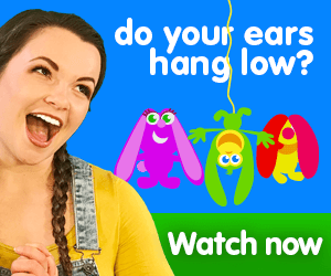 do your ears hang low title for Kiki's Music Time music video for toddlers on KneeBouncers﻿