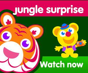 title of jungle surprise episode of the kneebouncers show on babyfirsttv