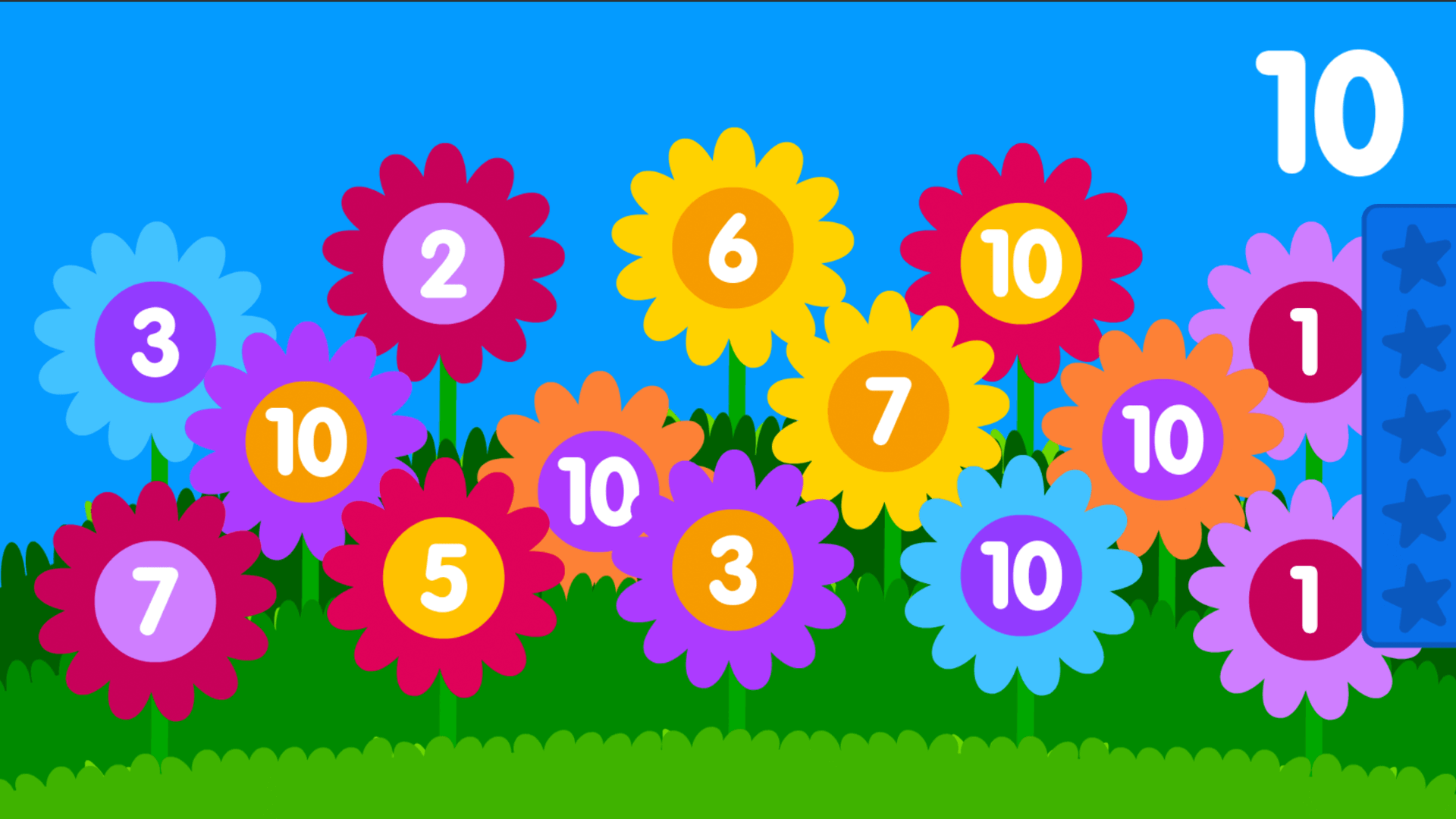 flower, game action, numbers