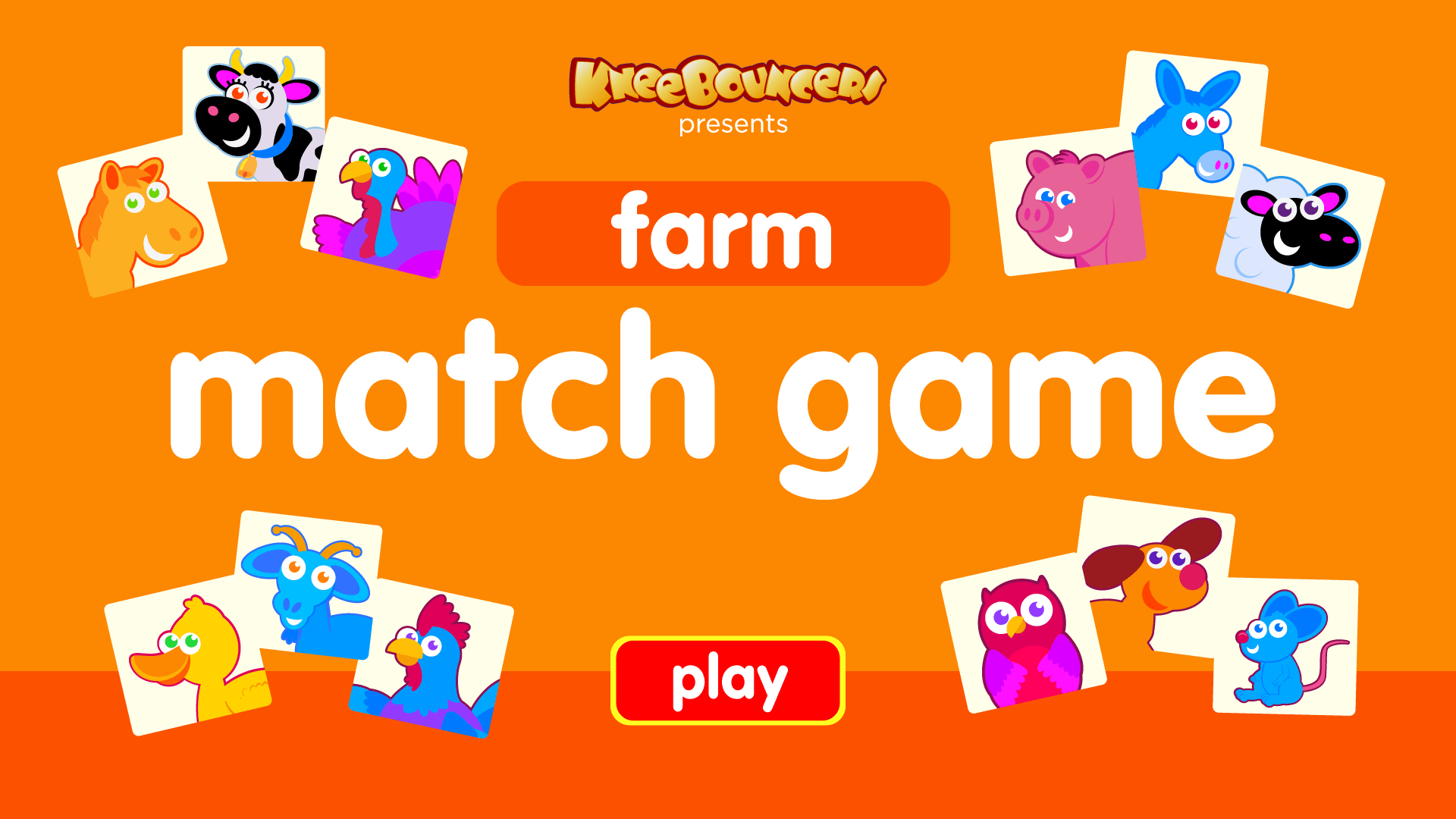 matching game learn farm animals